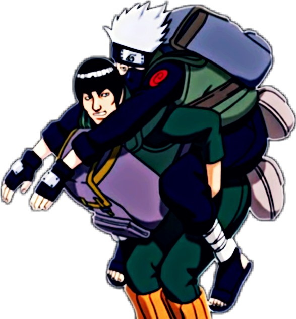 Kakashi Sensei Gai Guy Friends Xd (587x633), Png Download
