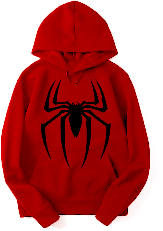 Spiderman Marvel Superhero Sweatshirt/hoodie (1000x1000), Png Download