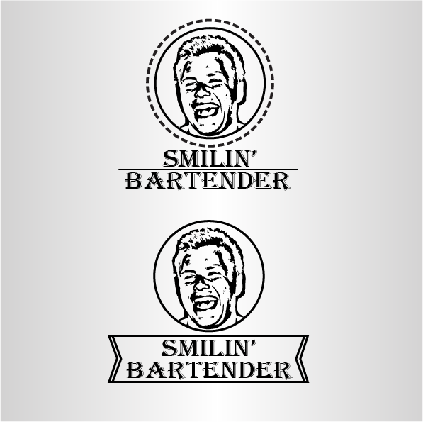 Business Logo Design For Smilin' Bartender In Sweden (597x595), Png Download