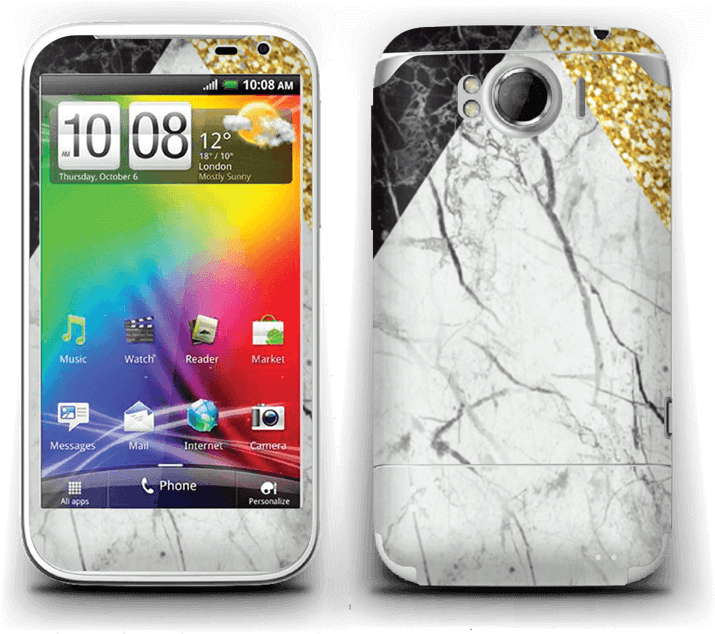 Marble And Gold (800x679), Png Download