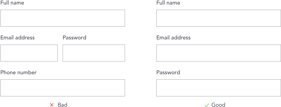Present Fields In A Single Column Layout (982x382), Png Download
