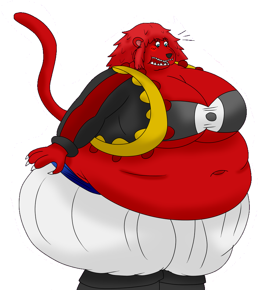 Fat Anthro Lioness Mika Phoenix (846x949), Png Download