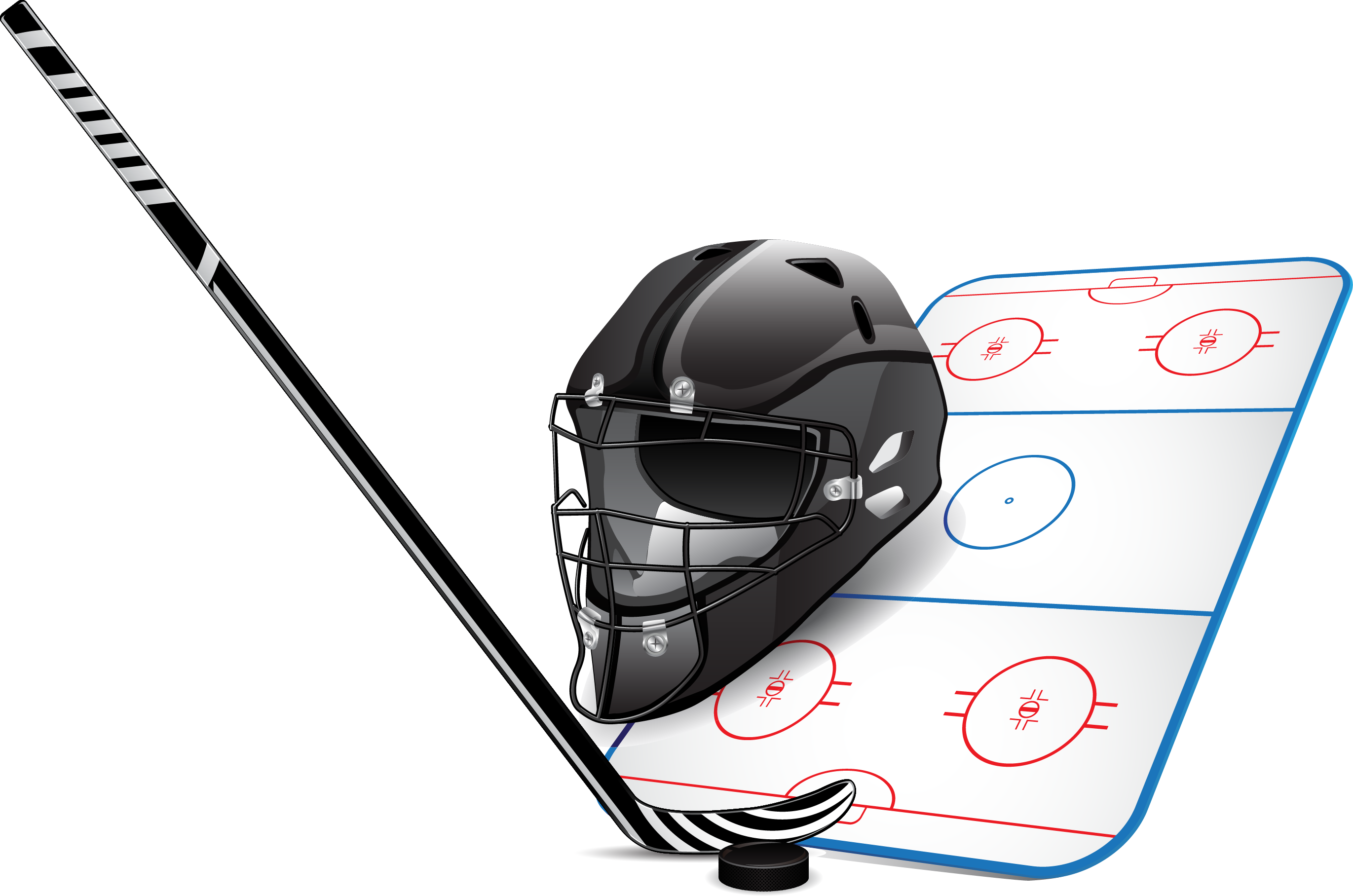 Puck Drawing Hockey Gear - Hockey - Sports Shower Curtain (2742x1816), Png Download