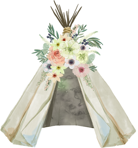 The Online Moon Lodge - Coachella Themed Debut Invitation (600x647), Png Download