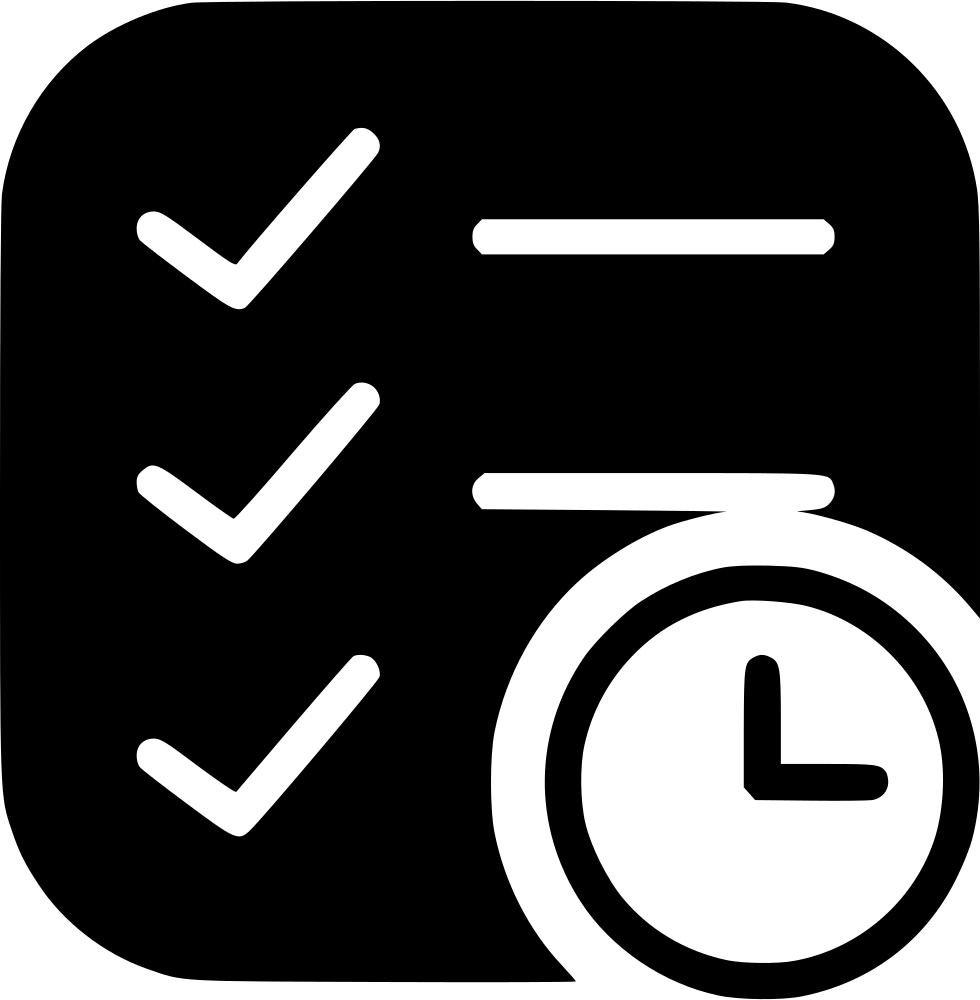 Wait For To Do List - Action Icon White Png (980x1000), Png Download
