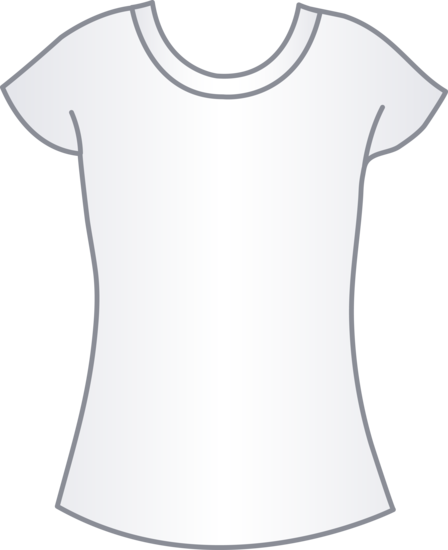 Womens White T Shirt Template - T-shirt (448x550), Png Download