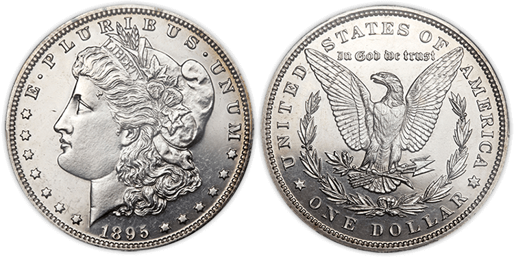 Silver Dollar Png - Morgan Dollar Proof (750x375), Png Download