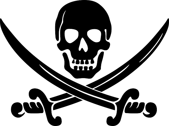 Skull, Swords, Crossed, Pirates, Pirate, Symbol - Pirate Clip Art (640x479), Png Download