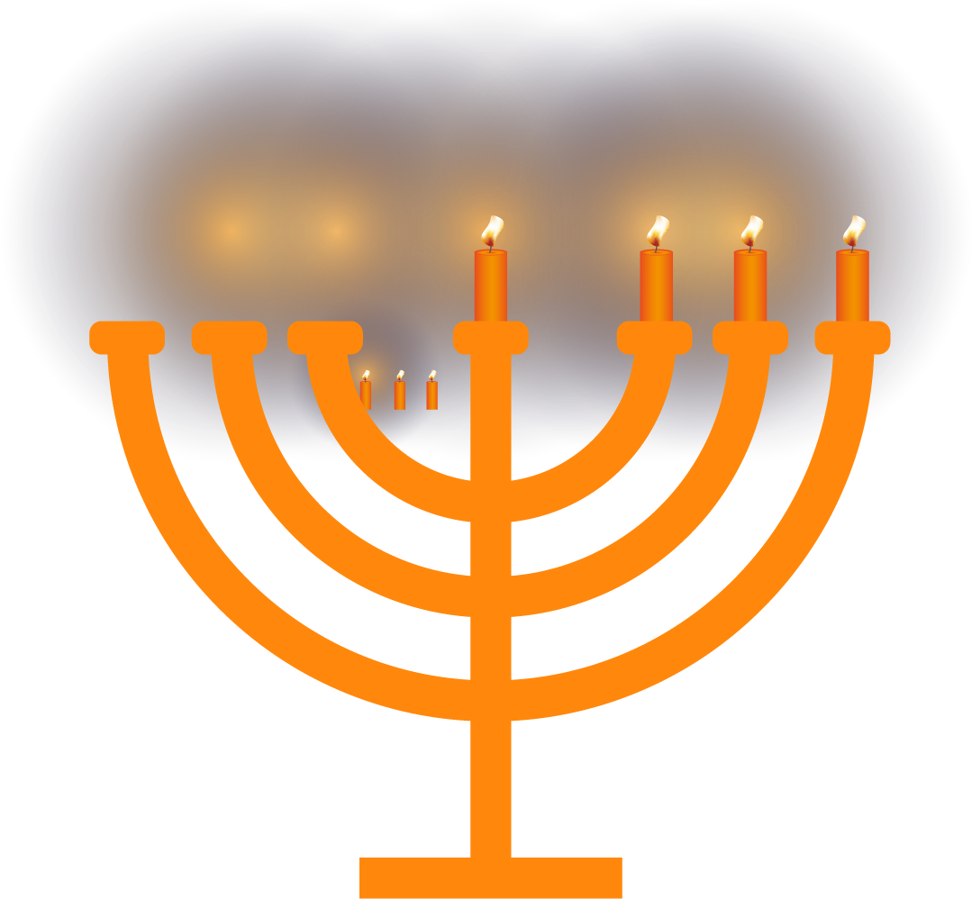 Menorah Candle Clip Art Twisted Candlelight Transprent - Judaism Infographics (1085x1001), Png Download