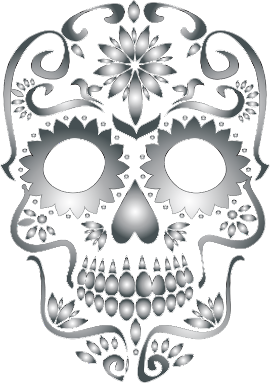 Medium Image - Sugar Skull Without Background (534x756), Png Download