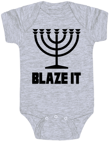 Blaze It Menorah Baby - Netflix And Chill Shirts (484x484), Png Download