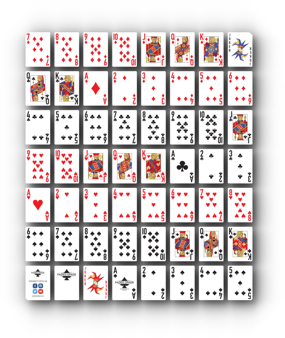 Faded Spade 100% Plastic Playing Cards (1000x1132), Png Download