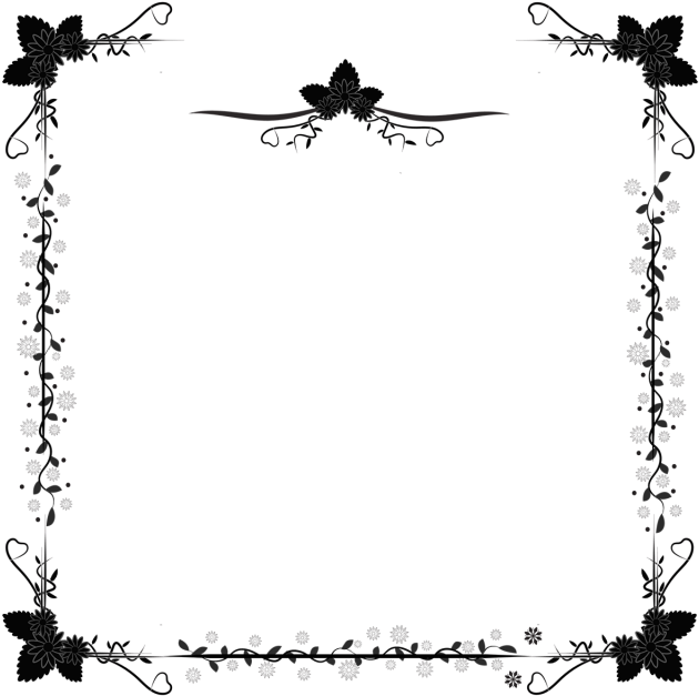Border For Invitation Card 03, Border, Flower, Wedding (640x640), Png Download