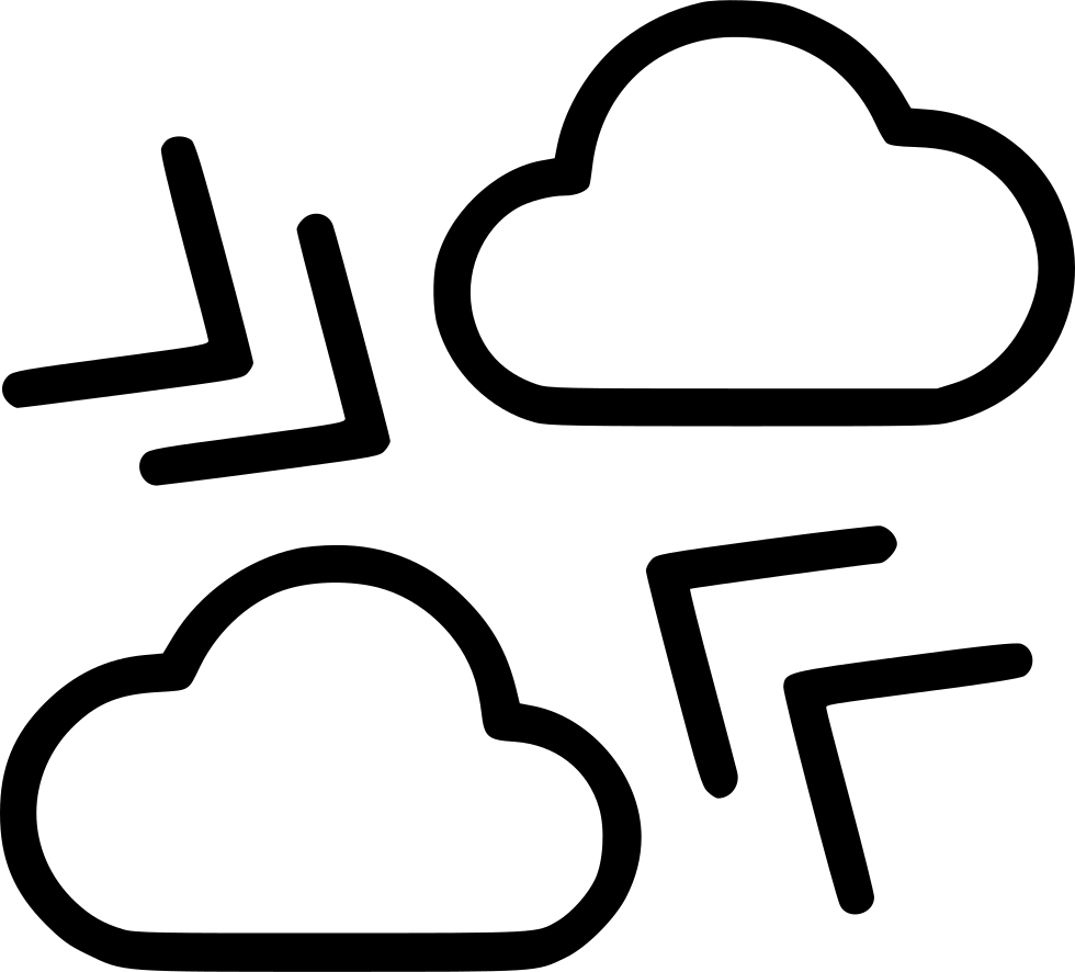 Arrow Direction Wind Storm Thunder Comments - Weather Icon For Air Pressure (980x886), Png Download