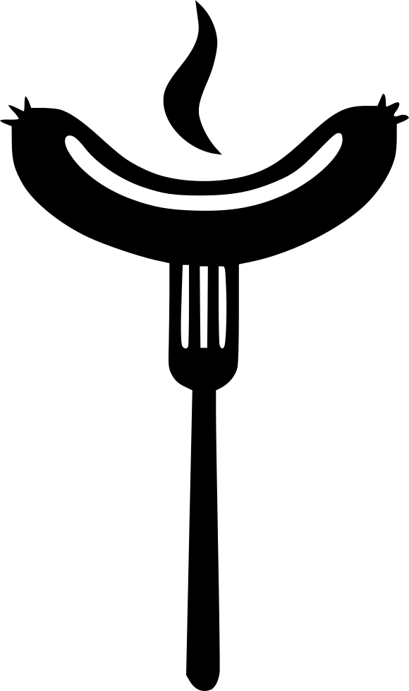 Grill Clipart Fork - Grilled Sausage Png (580x980), Png Download