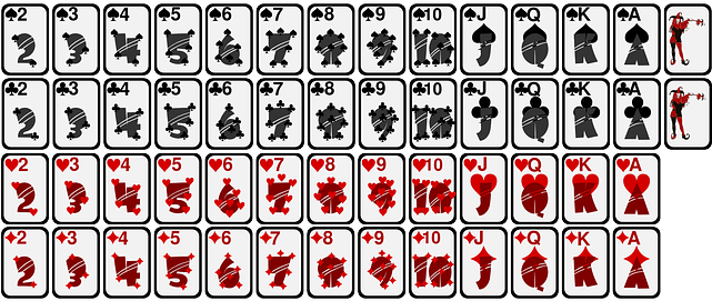 Card, Full, Game, Cards, Playing, Deck, Solitaire, - Playing Cards Clipart (640x320), Png Download