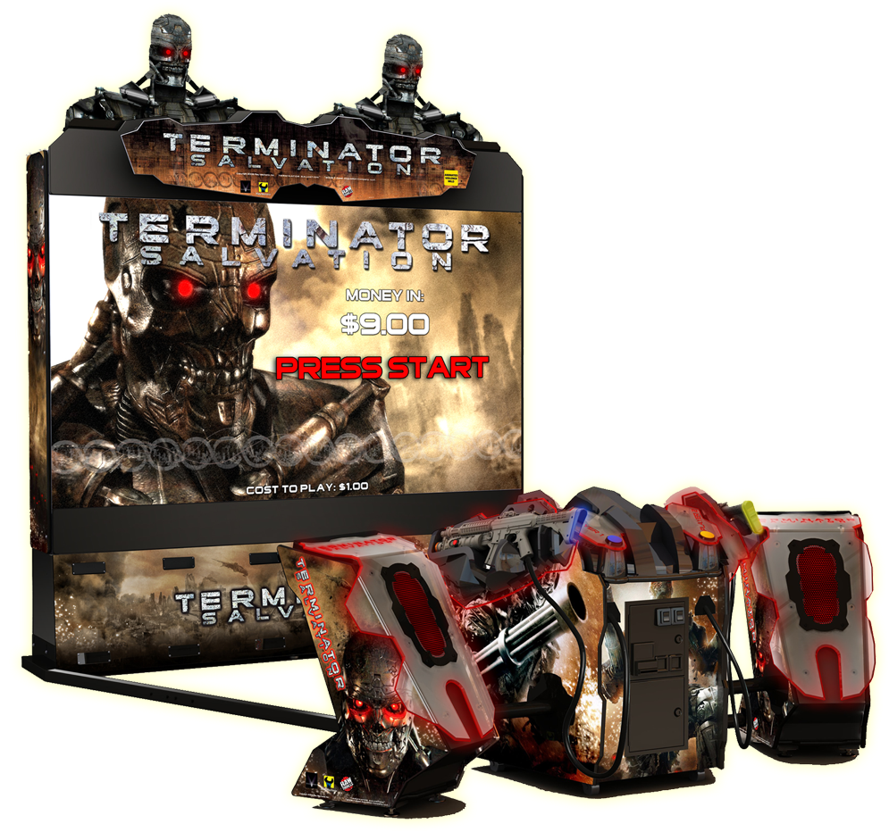 Terminator Sdlx Large - Raw Thrills Terminator Salvation Arcade Machine (1000x1000), Png Download