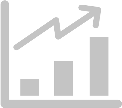 Use Of Linkedin And Instagram Have Increased - Growth Icon Png Grey (424x372), Png Download