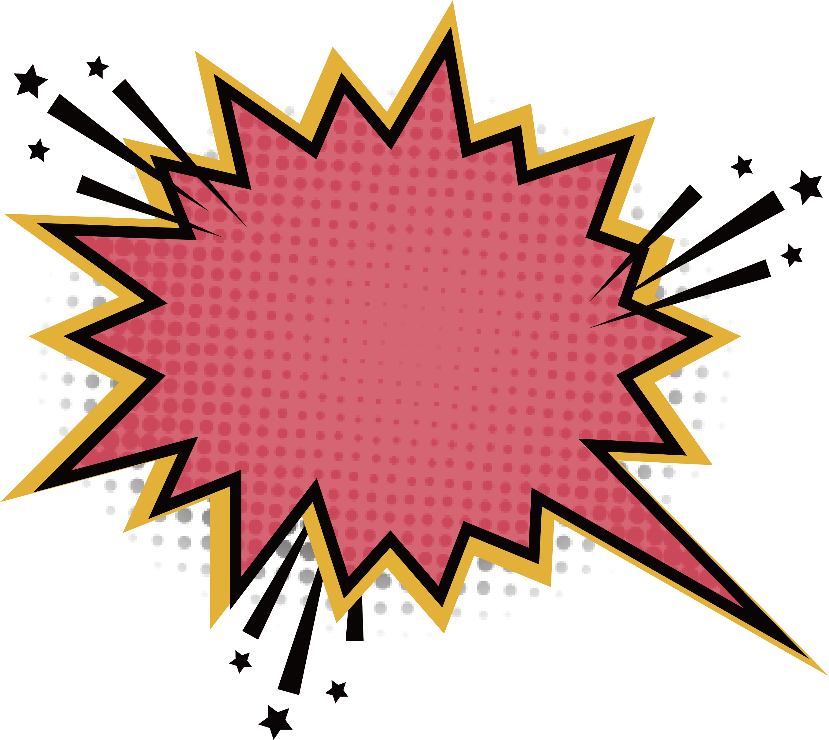 Picture Sticker Jagged Pink Stickers Transprent Png - Sticker Explosion (3105x2623), Png Download