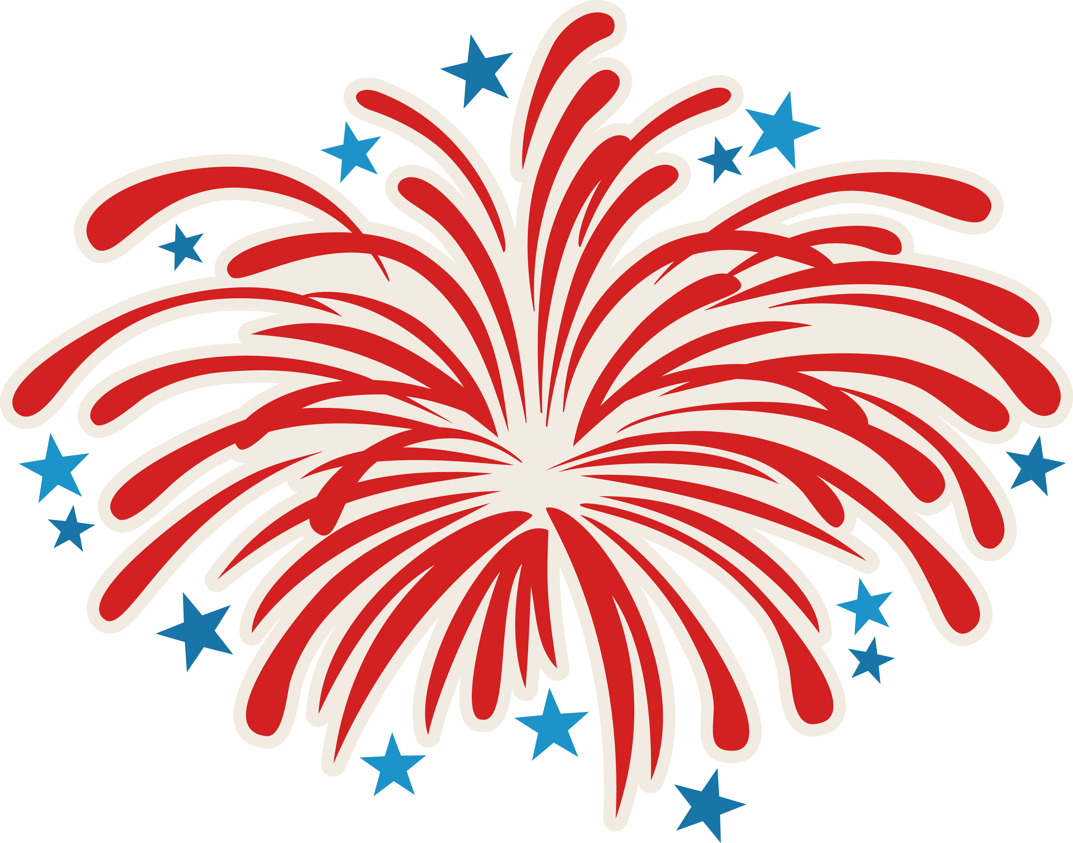 Firework Blast Svg S - July 4th Fireworks Transparent (3532x2775), Png Download