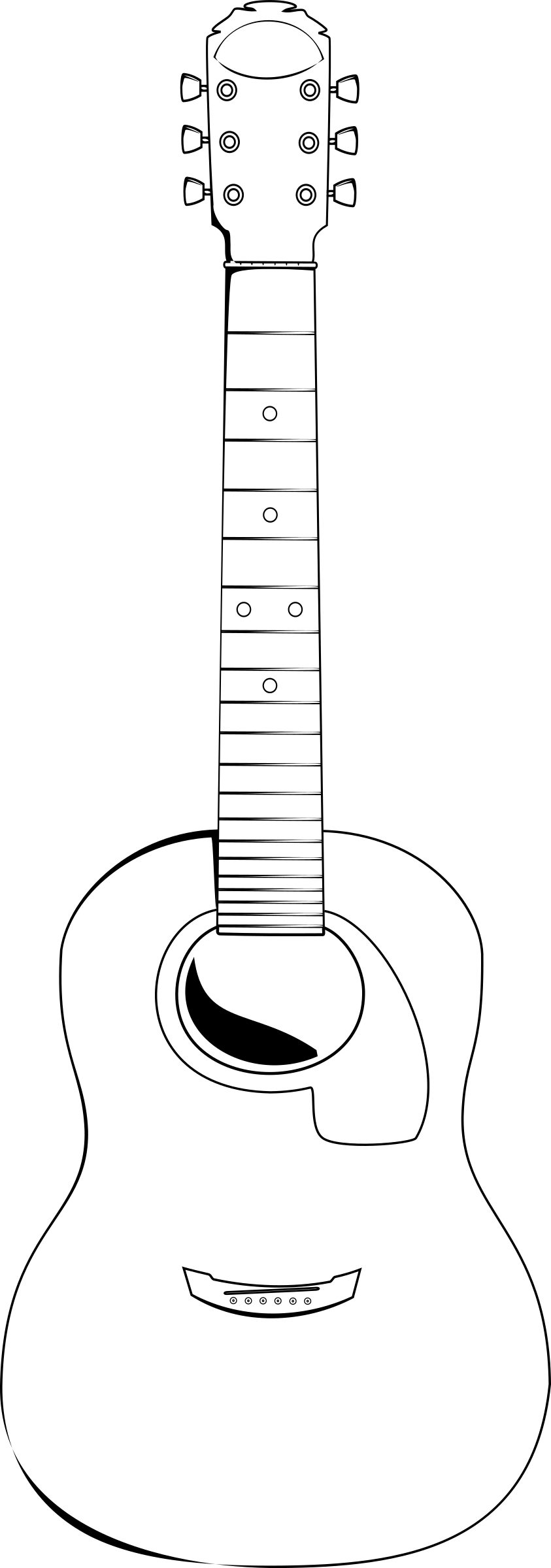 This Free Icons Png Design Of Acoustic Guitar (843x2400), Png Download