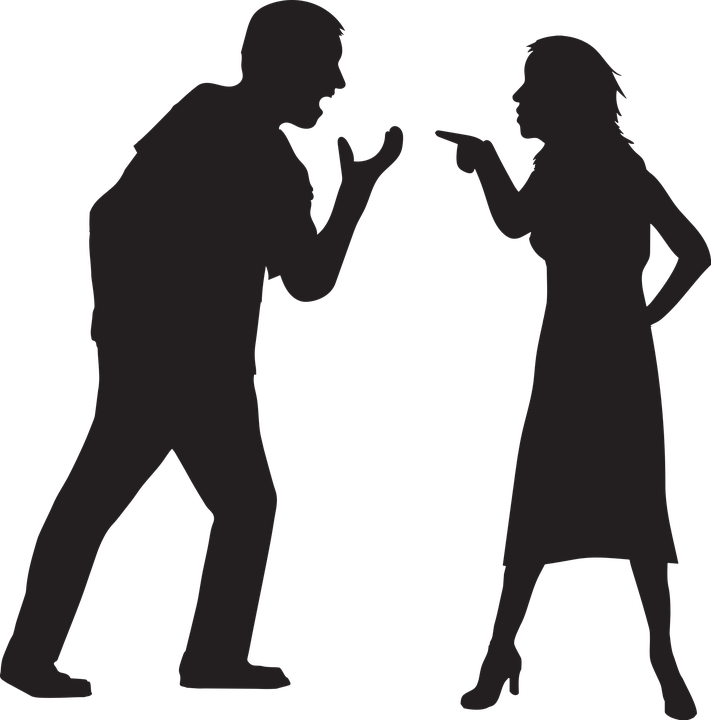 People Silhouette At Getdrawings - Arguing Silhouette (632x640), Png Download