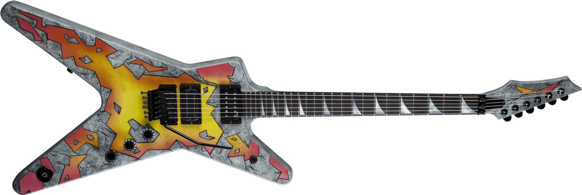 Dean Guitars Image - Dean Dimebag Concrete Sledge Ml Electric Guitar (2000x719), Png Download