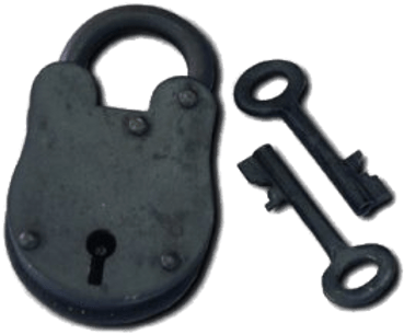 Black Vintage Padlock - Padlock (400x400), Png Download