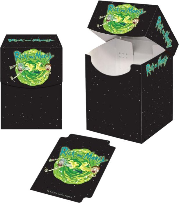 Ultra Pro Deck Box-rick And Morty Version 3 - Trends International 2018 Rick And Morty Wall Calendar (615x699), Png Download