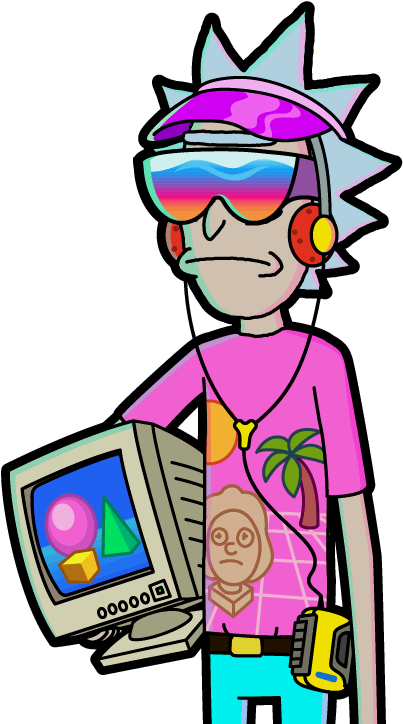 Jumper & Jacket Page 2 Kokopiecoco - Vaporwave Rick (429x730), Png Download