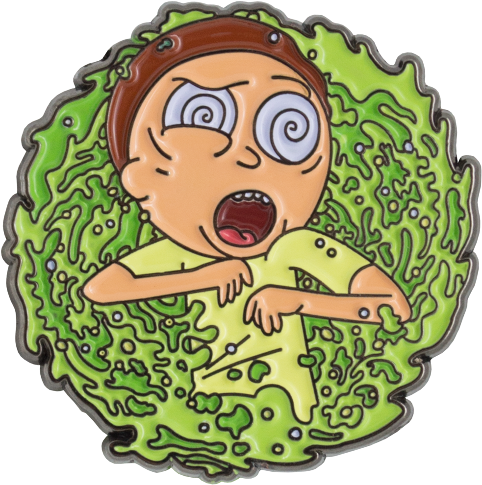 Morty ''dazed'' Portal Enamel Pin (1024x1024), Png Download
