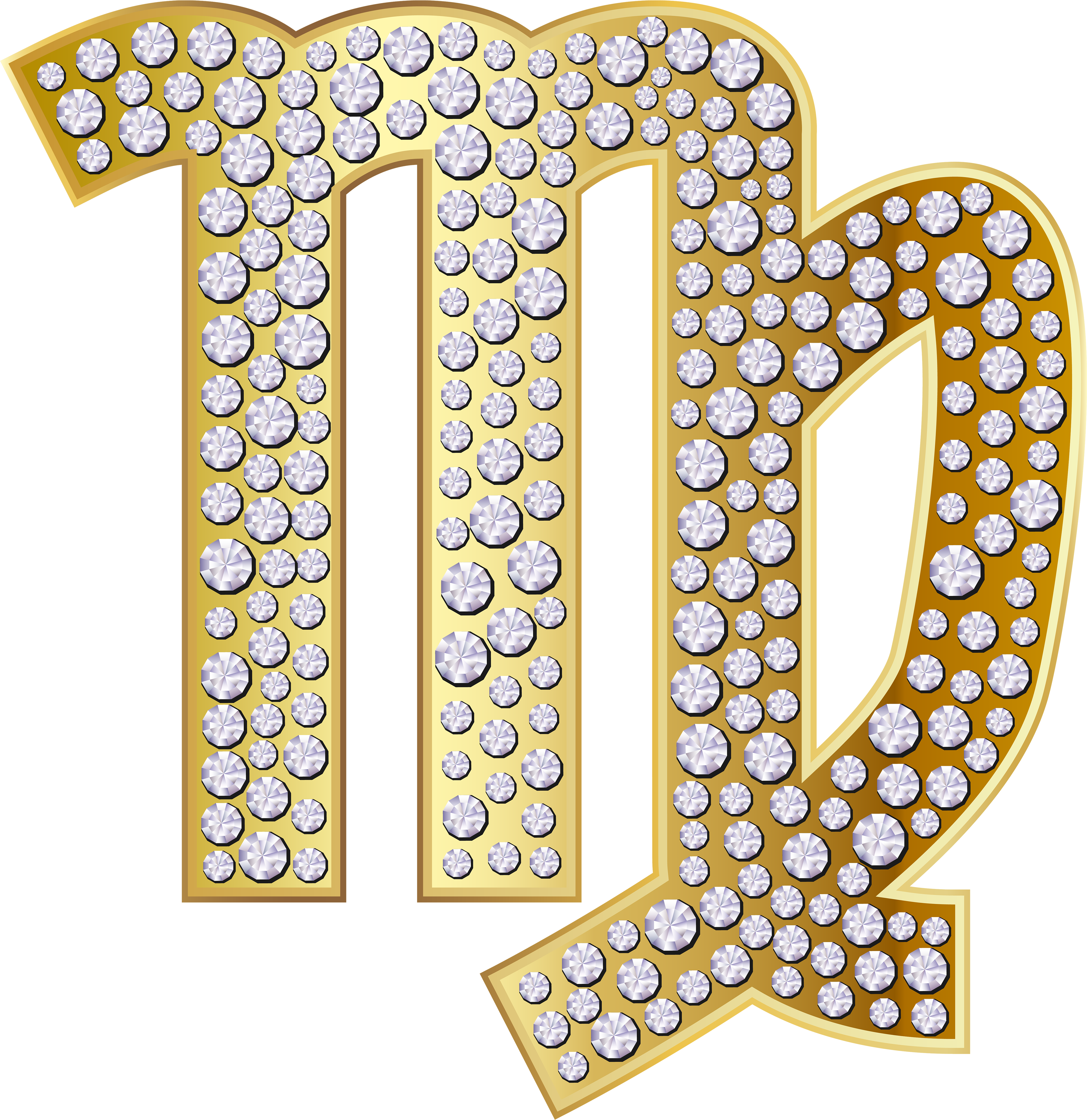 Zodiac Sign Clipart Virgo - Virgo Sign Diamond (3883x4000), Png Download