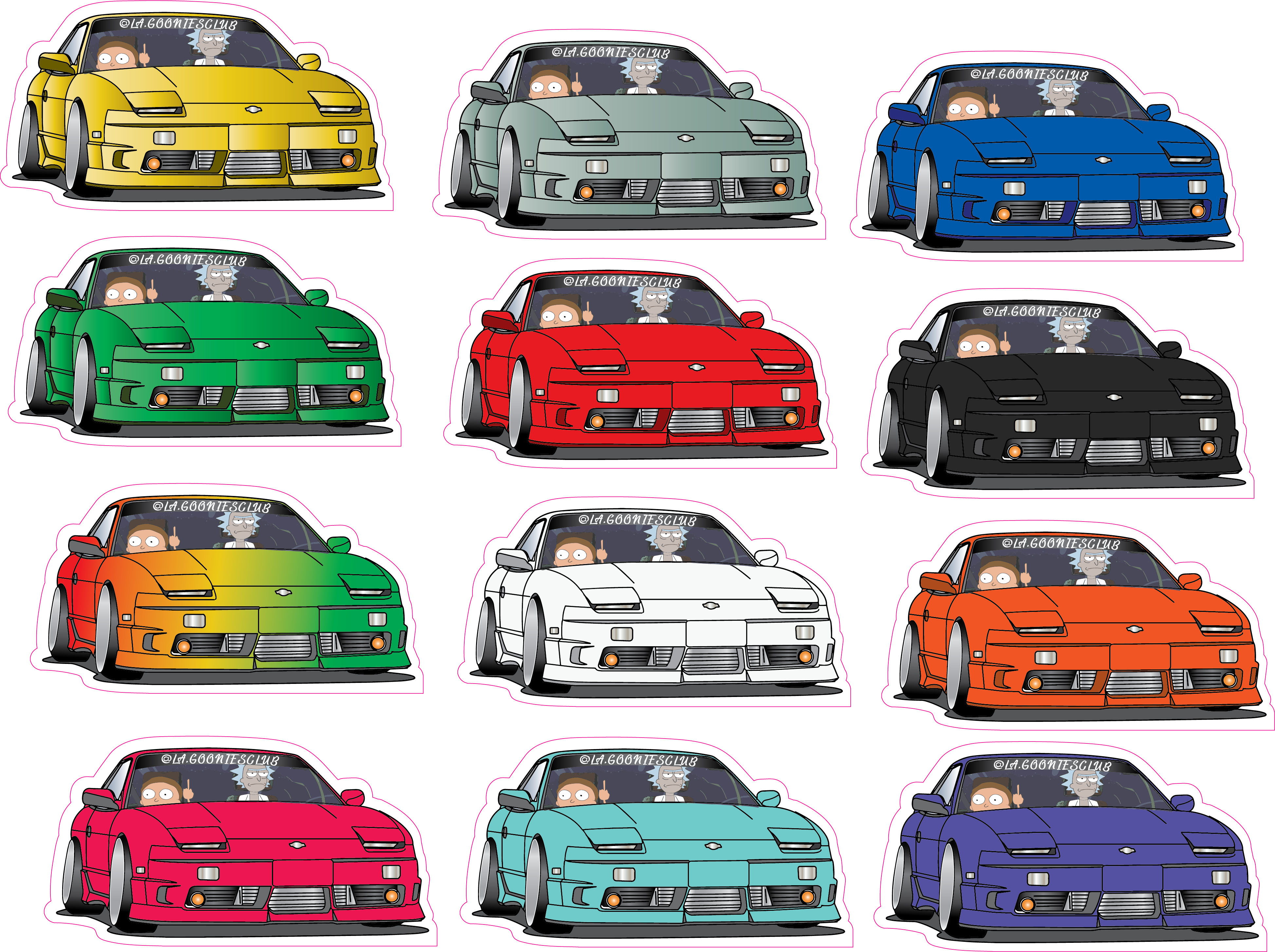 Image Of 180sx S13 Rick And Morty - Nissan 180sx (3894x2908), Png Download