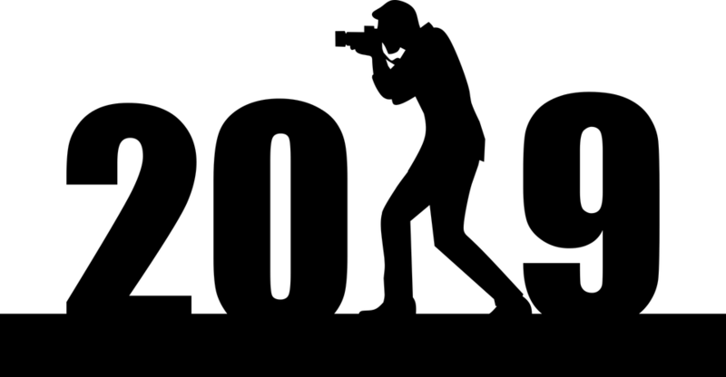 Silhouette, New Year, 2019, Photographer - 2019 Png (654x340), Png Download