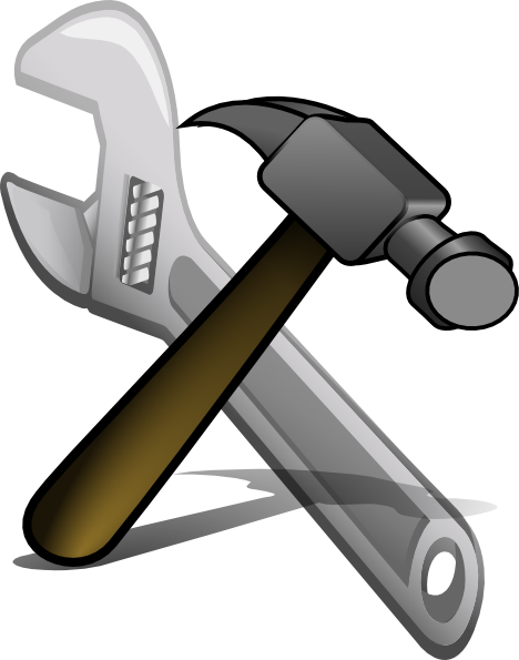 Crossed Hammer And Spanner Clip Art At Clker Clipartlook - Hammer Clipart Transparent Background (468x595), Png Download
