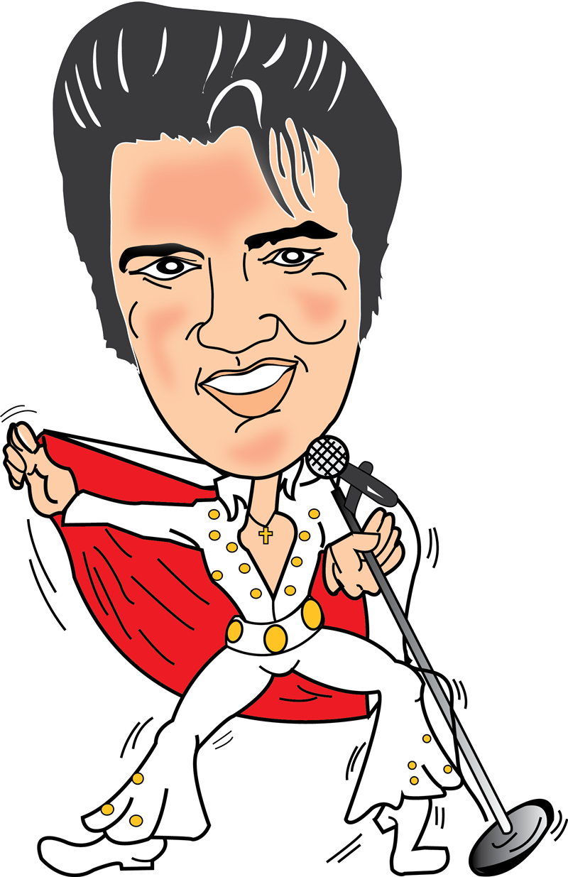 15 Interesting Elvis Presley Cartoon Drawing - Elvis Clipart (800x1235), Png Download