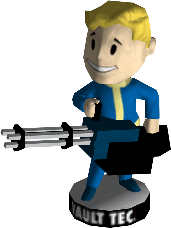 Bobblehead Big Guns - Vault Boy Bobblehead Luck (800x1000), Png Download