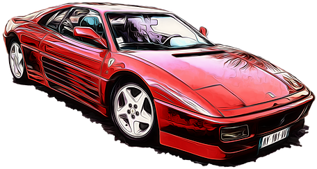 Ferrari F348 Car Racing Car Red Gimp G'mic - Ferrari Rojos Png (518x340), Png Download