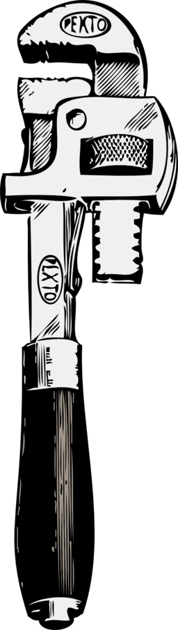 Pipe Wrench - Pipe Wrench Clipart (256x906), Png Download
