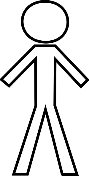 Stick Figure Stick Man Clipart Free Clipart Images - Clip Art (300x589), Png Download