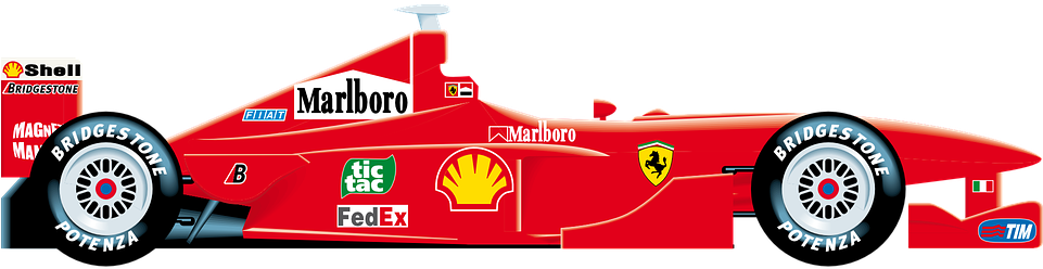 Ferrari Clipart Race Car - Auto Dibujo Ferrari F1 Png (960x480), Png Download