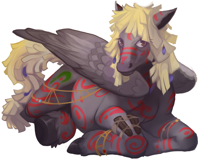 Geckosart, Blonde, Blonde Hair, Blonde Mane, Bodypaint, - Mythical Creature (670x670), Png Download