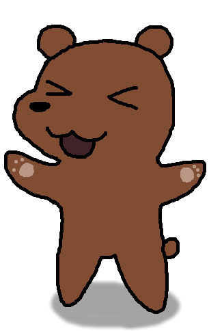 Chibi Grizzly Bear - Teddy Bear (403x495), Png Download