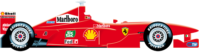 Racer Clipart Ferrari - Auto Dibujo Ferrari F1 Png (640x320), Png Download