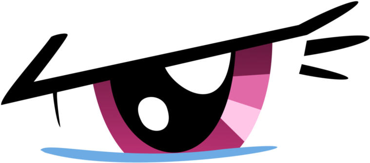 Brown Eyes Clipart Angry Eye - Mlp Rainbow Dash Eyes (894x894), Png Download