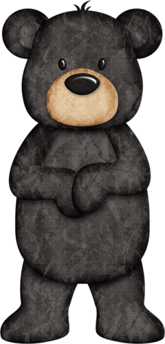 Jss Happycamper Black Png Pinterest Jsshappycamperblack - Black Bear Clipart Cute (240x500), Png Download
