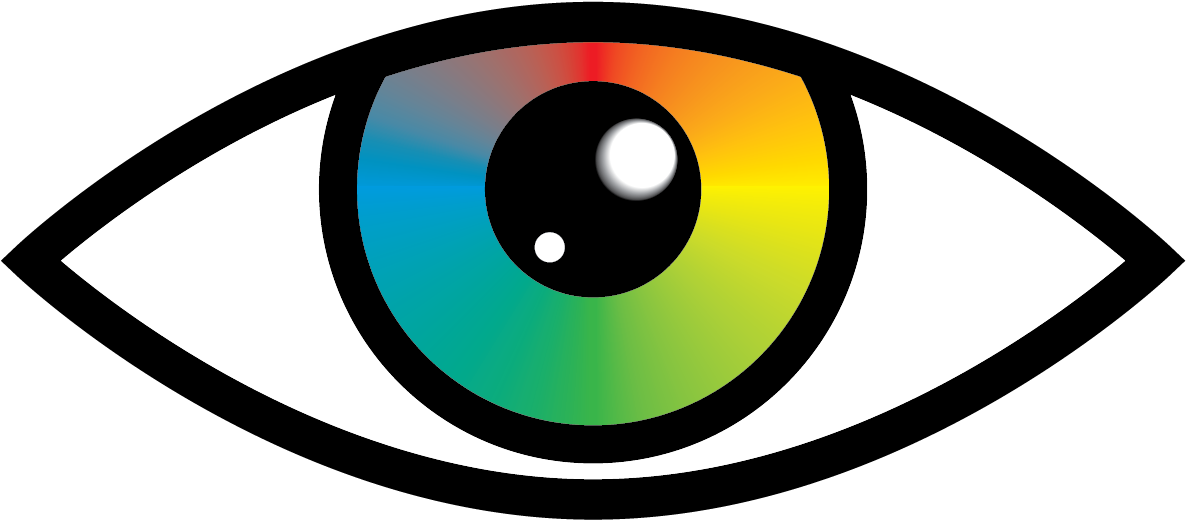 Brown Eyes Clipart Graphic Clipart - Rainbow Eye Clipart (1200x1200), Png Download