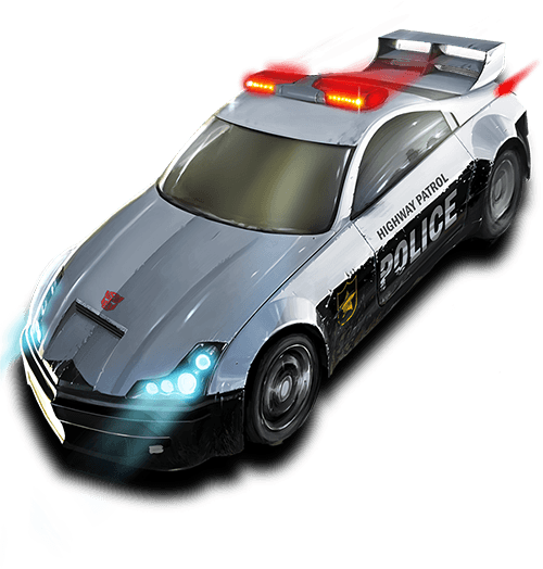 Autobot - Auto Bot Police Car (500x524), Png Download