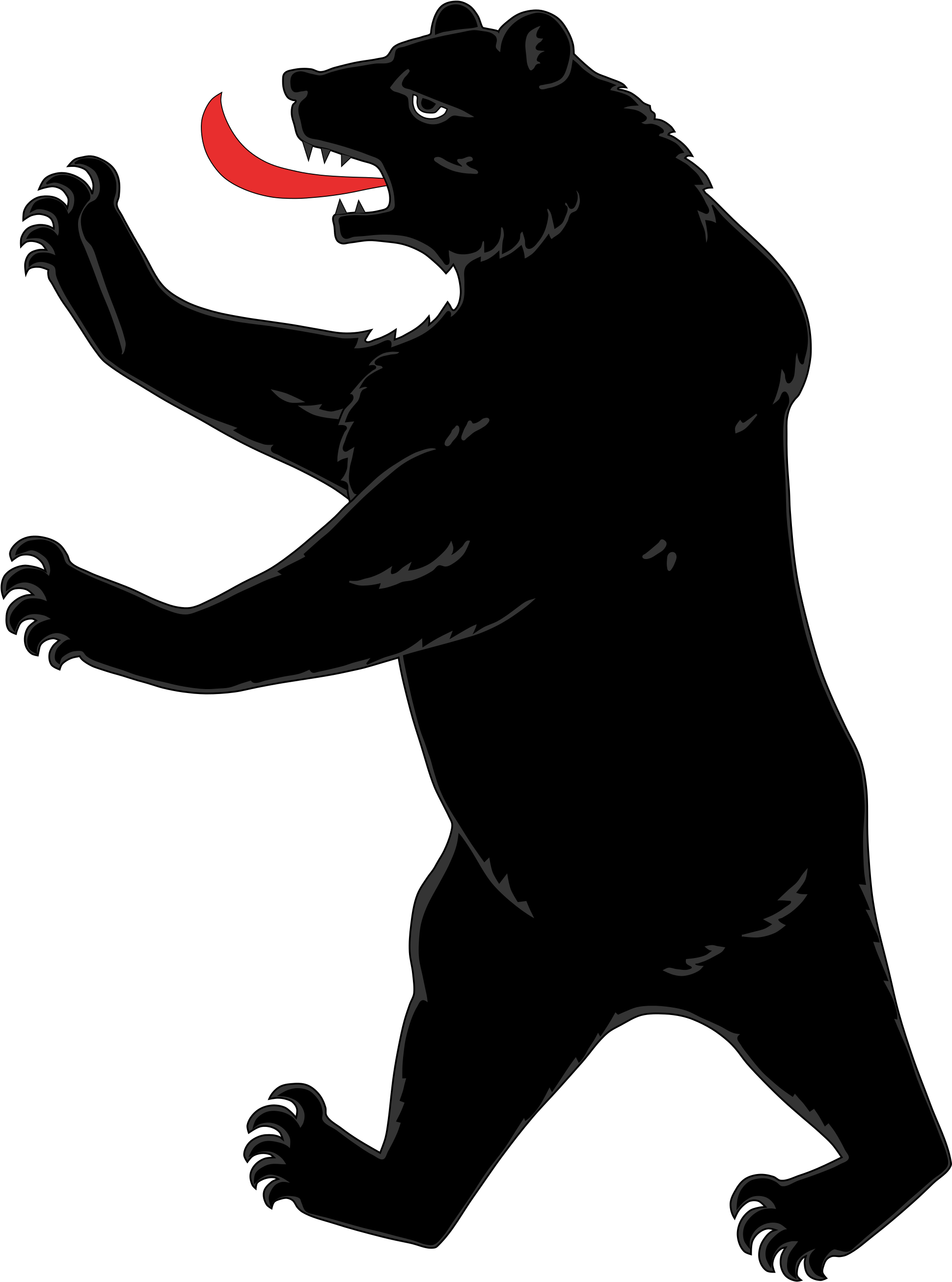 Open - Heraldic Bear Png (2000x2673), Png Download