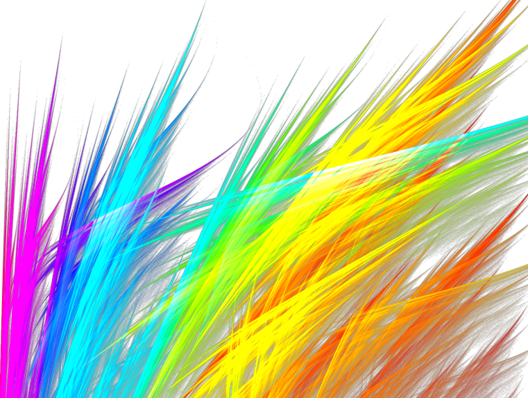Rainbow Grass Fractal By Debzb - Rainbow Grass Transparent (761x573), Png Download
